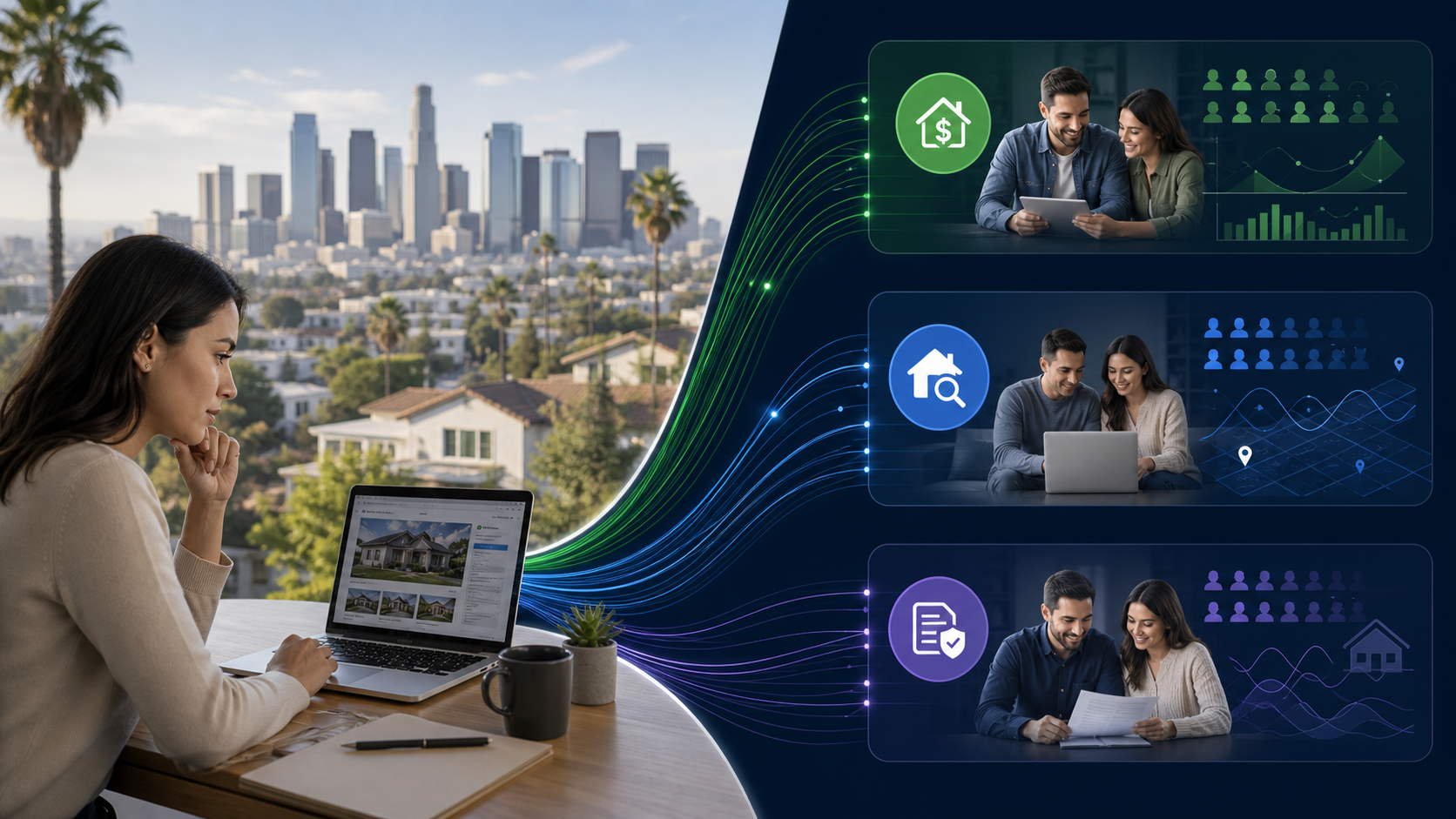 Los Angeles real estate demand and audience signals represented across the buyer journey