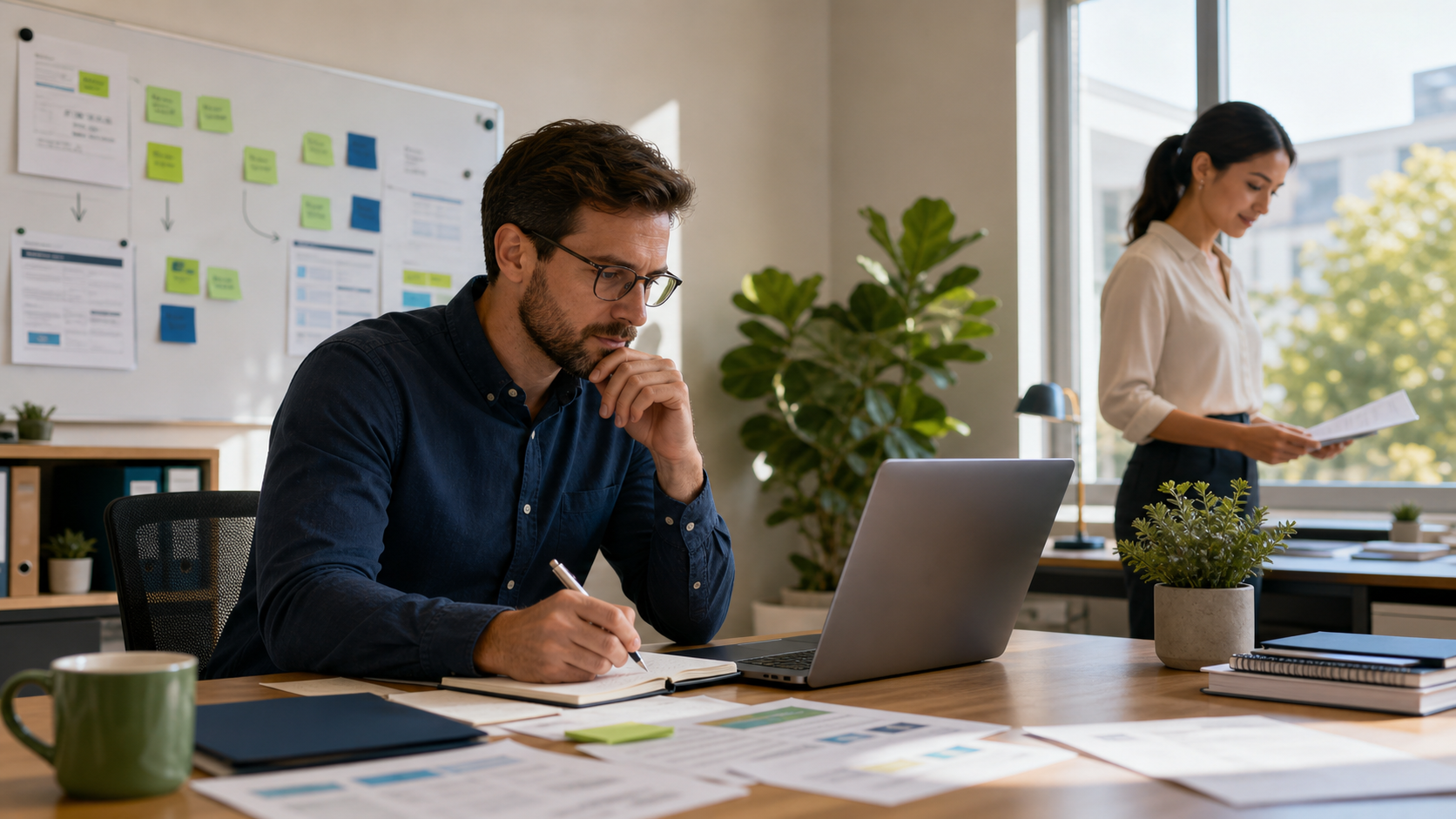 Insurance professionals organizing audience research into a practical outreach workflow